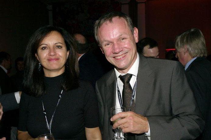 MP Caroline Flint with her husband Phil Cole at the Labour Party Conference at Brighton (Rex Features)