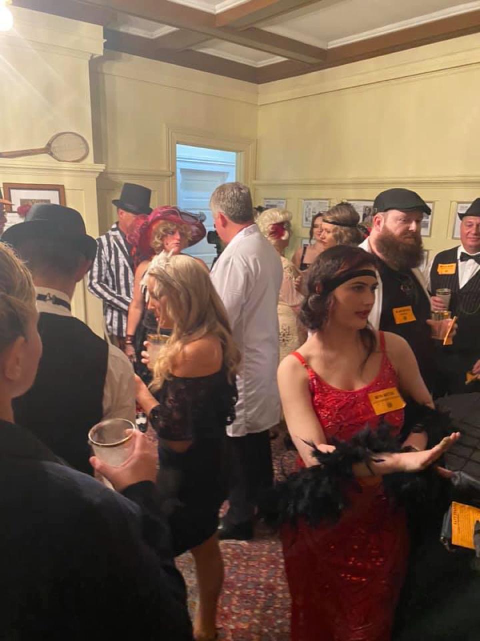 Guests interact during a Murder Mystery event from Southern Ghost Girls at the Fitzgerald Museum in Montgomery.