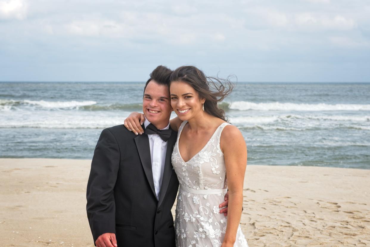 Dr. Angela Sibilia with her brother, Joey, who has Down syndrome.