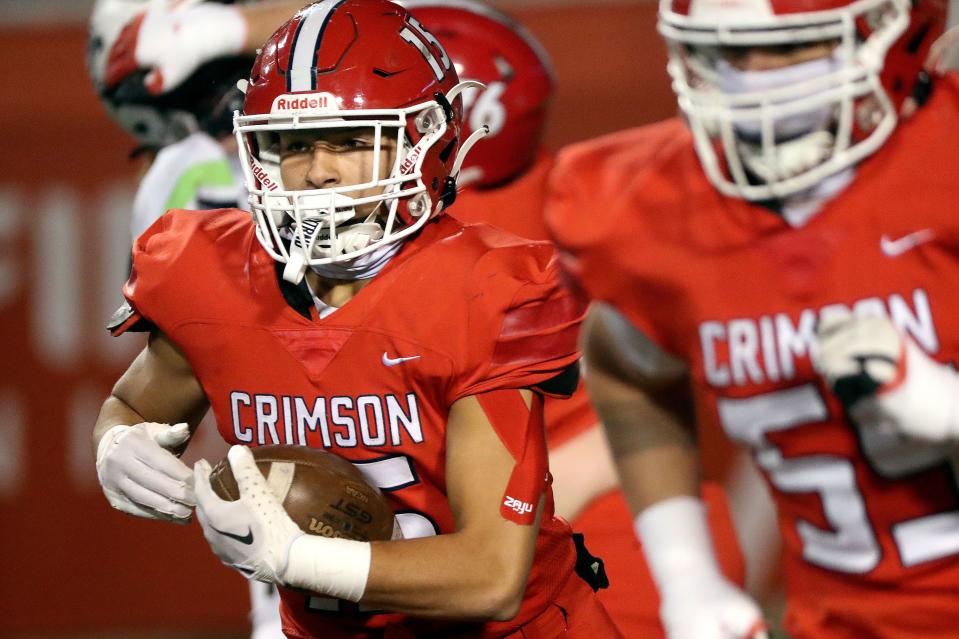 Ridgeline plays Crimson Cliffs in a 4A semifinal football game at Rice-Eccles Stadium in Salt Lake City on Friday, Nov. 10, 2023. Crimson Cliffs won 31-24. | Kristin Murphy, Deseret News