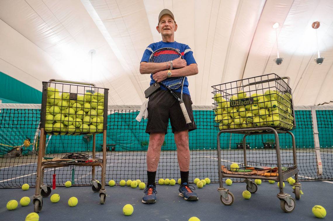 A semi-retired psychiatrist, Ray Lake sees patients two days a week and plays tennis the other five. 