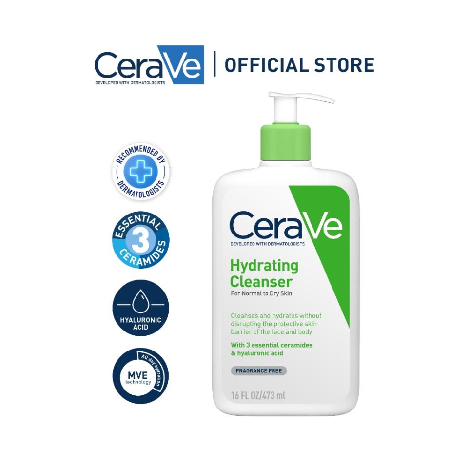 CeraVe Hydrating Cleanser | Non-comedogenic, hydrating, smooth and soften. (Photo: Shopee SG)