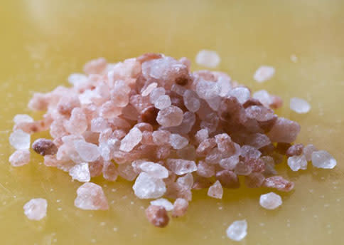 Blush-colored rock salt