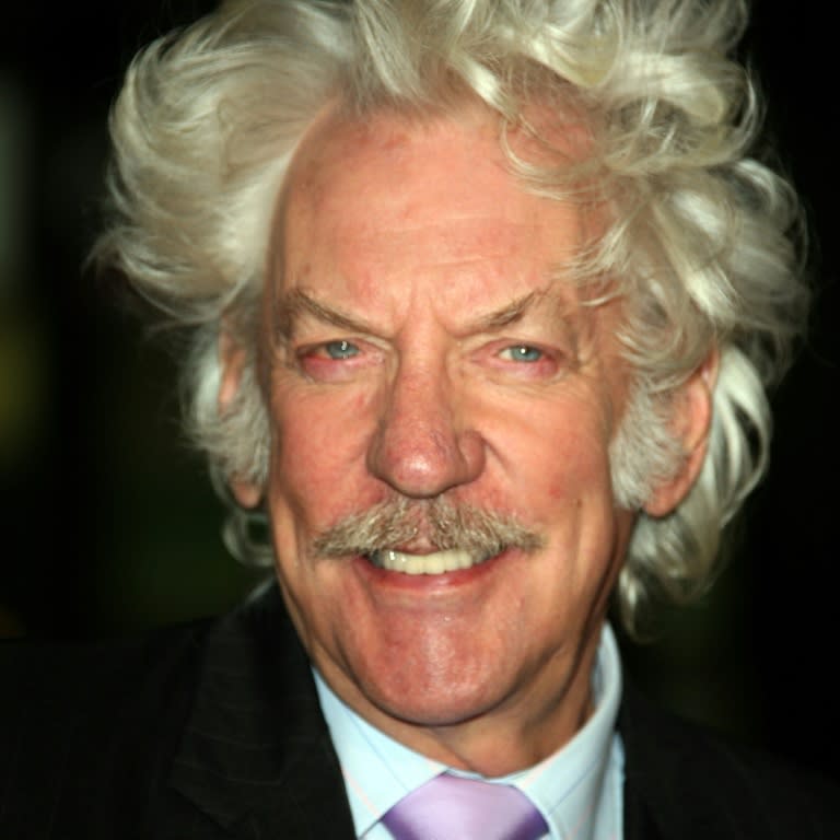 Donald Sutherland en el estreno de "Amor y tesoro", el 30 de enero de 2008 en Los Angeles, Estados Unidos. (Valerie MACON)