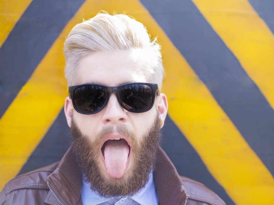 shades sunglasses sticking tongue out bro hipster