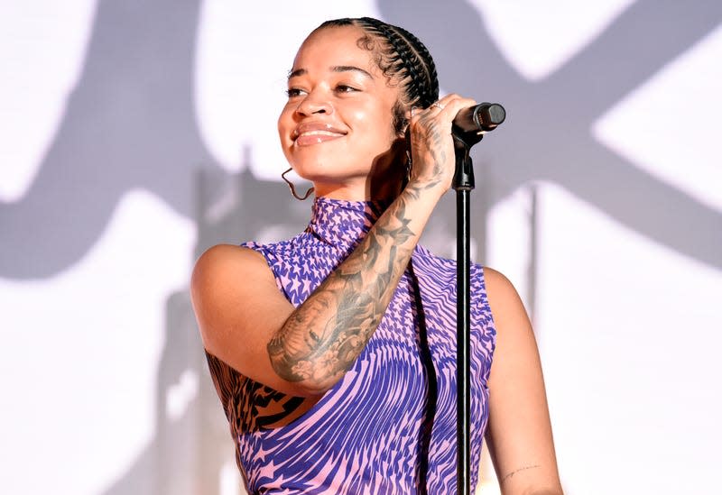 Ella Mai performs during the Sol Blume Music festival at Discovery Park on August 19, 2023 in Sacramento, California.