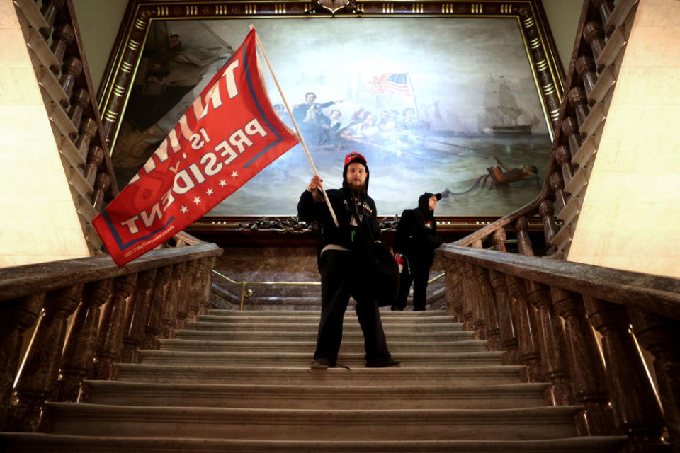 Protesters supporting U.S. President Donald Trump storm the U.S. Capitol on January 06, 2021 in Washington, DC.<span class="copyright">Win McNamee/Getty Images</span>