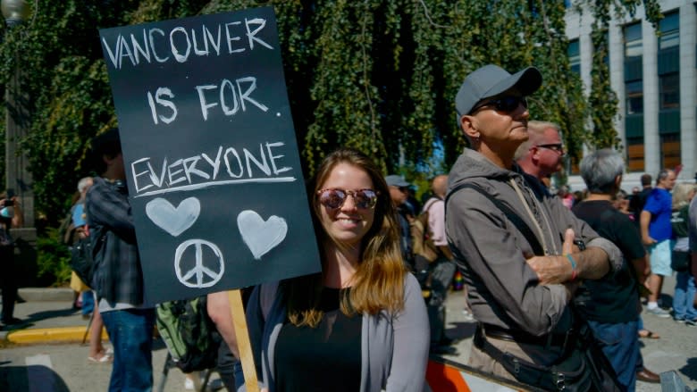 Protest against far-right rally draws thousands in Vancouver