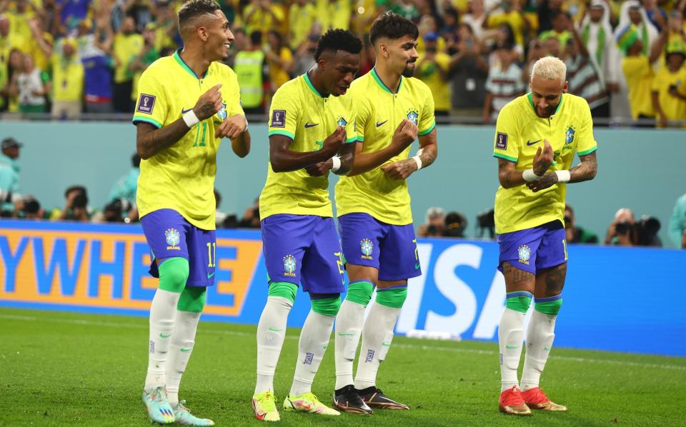 Vinicius Junior's first goal gifted players an excuse to get out the dance moves - GETTY IMAGES