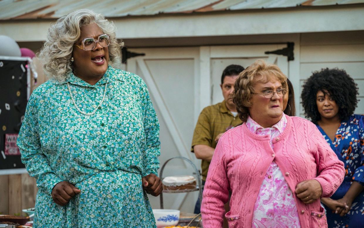 Tyler Perry and Brendan O'Carroll in Netflix's A Madea Homecoming - Charles Bergmann