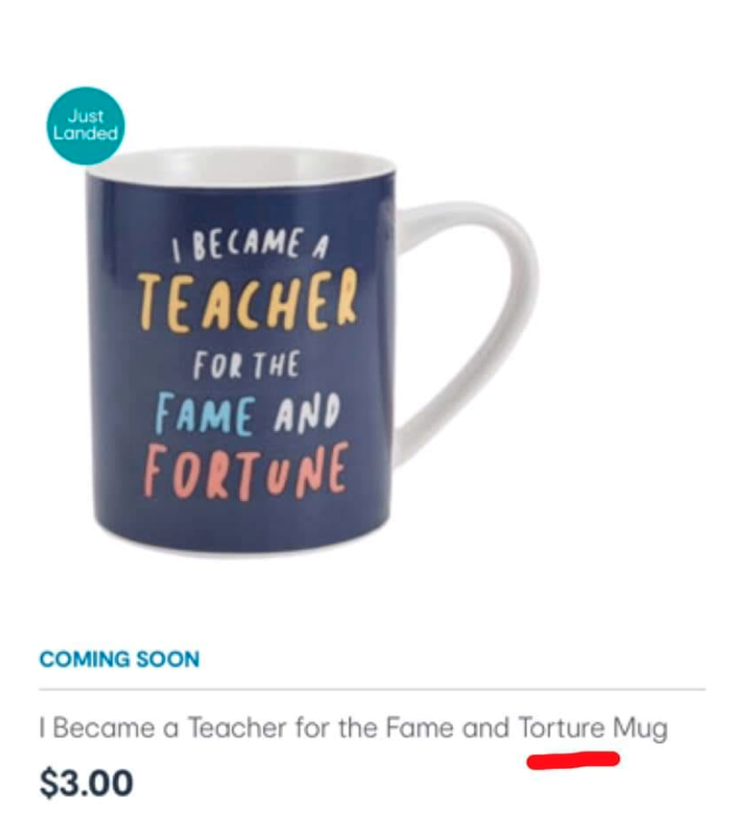 Kmart Teacher's gift mug