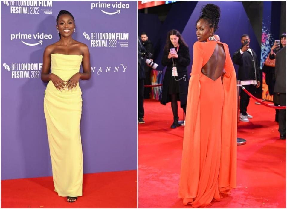 Zephani Idoko (left), and Anna Diop during the 66th BFI London Film Festival in London, England. Photos: Getty Images