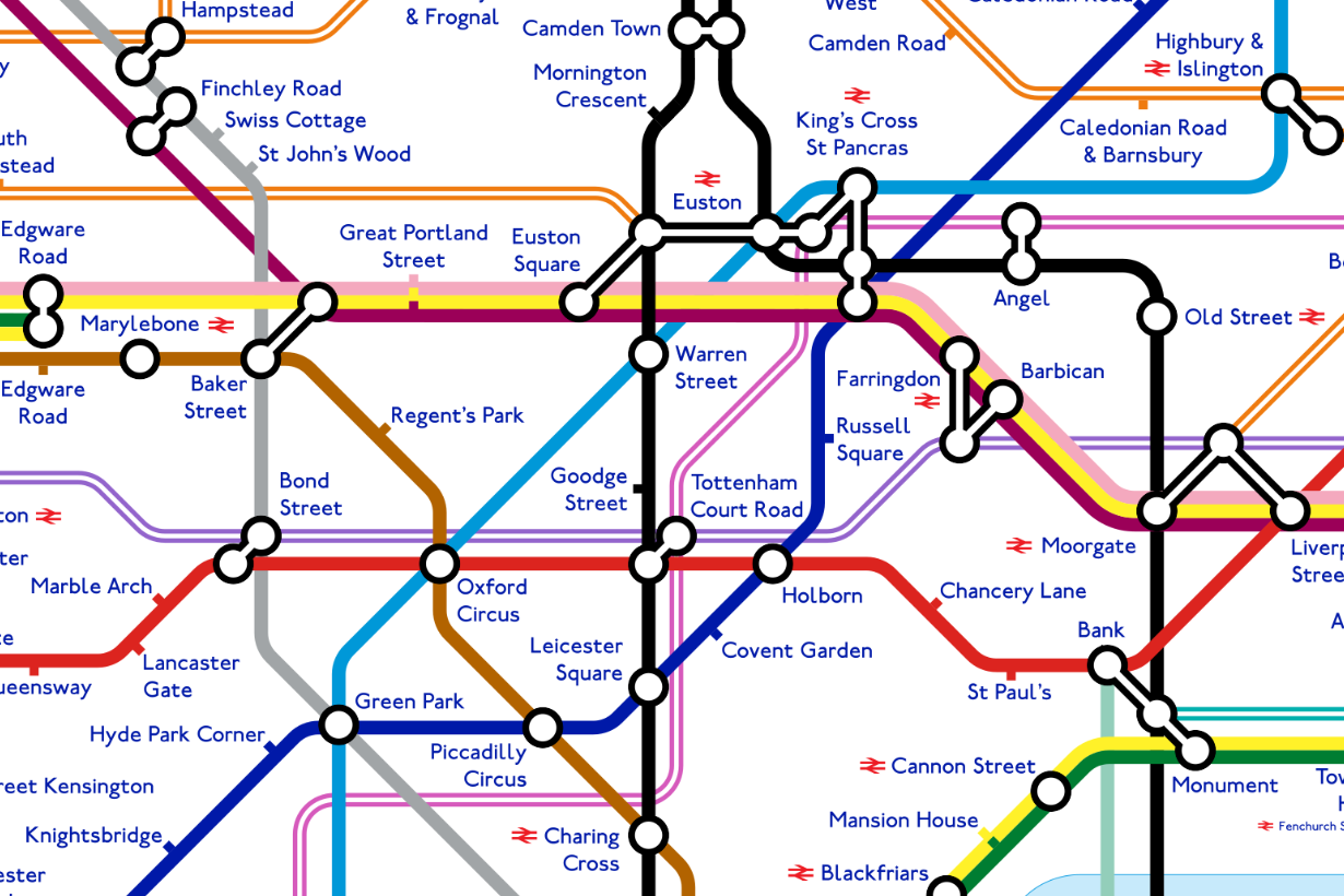 2040 'Tube map: The impressive design shows how much the London Underground transport network may change in the coming years: Alastair Carr