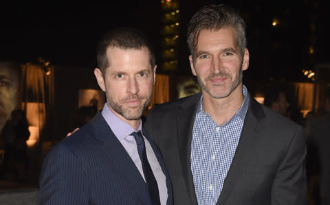 Game of Thrones scriptwriters DB Weiss (left) and David Benioff - Credit: HBO