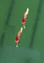 2016 Rio Olympics - Diving - Final - Women's Synchronised 10m Platform - Maria Lenk Aquatics Centre - Rio de Janeiro, Brazil - 09/08/2016. Liu Huixia (CHN) of China and Chen Ruolin (CHN) of China compete. REUTERS/Michael Dalder FOR EDITORIAL USE ONLY. NOT FOR SALE FOR MARKETING OR ADVERTISING CAMPAIGNS.