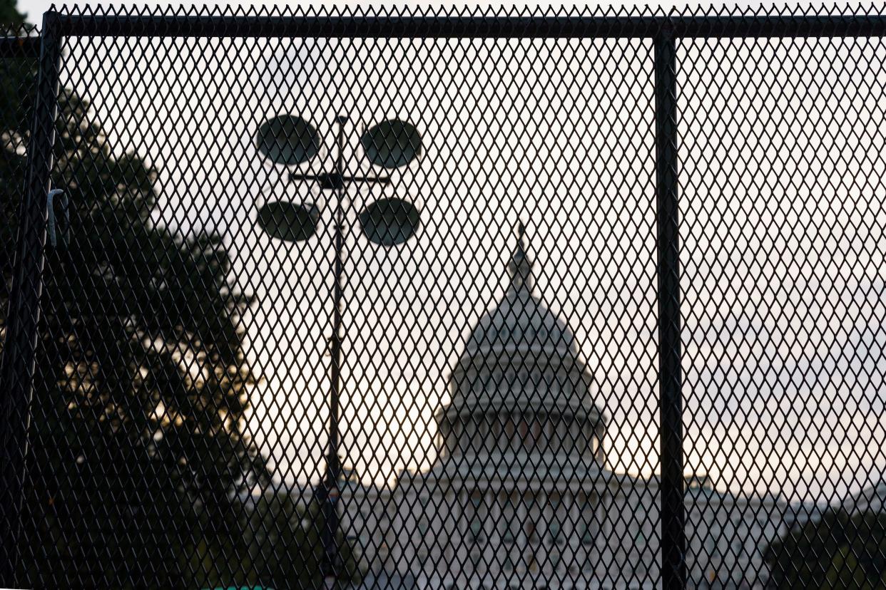 Security fencing has been reinstalled around the Capitol in Washington, D.C. ahead of a planned Sept. 18 rally by far-right supporters of former President Donald Trump who are demanding the release of rioters arrested in connection with the Jan. 6 insurrection. 