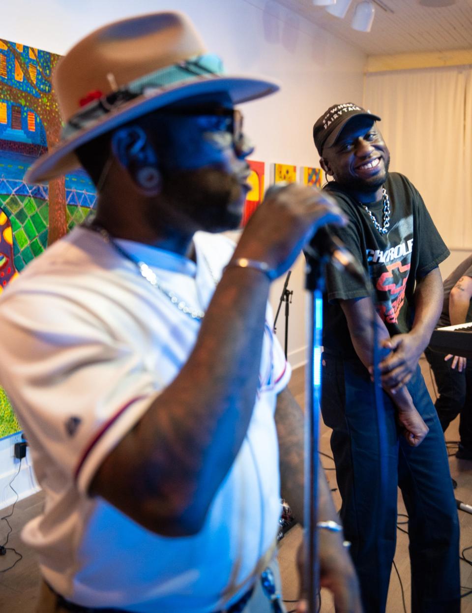 Geto Gala, the hip-hop duo featuring Jake Lloyd, left, and Deezie Brown, plays a free Drop-In concert at the Long Center on Thursday.