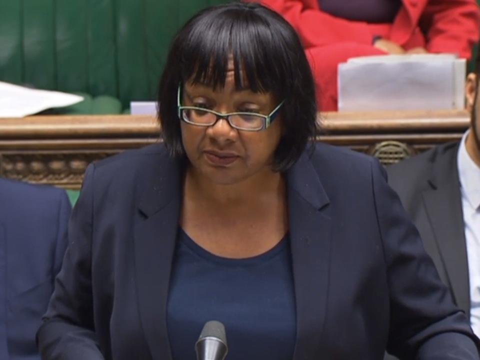 As Shadow Home Secretary, Ms Abbott has challenged the Government on many issues including the Windrush scandal (PA)