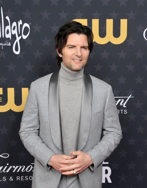 Adam Scott attends the 28th annual Critics' Choice Awards at the Fairmont Century Plaza on January 15, 2023. The actor turns 51 on April 3. File Photo by Jim Ruymen/UPI