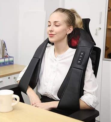 Did someone say at-home massage? Treat your achy neck to this deep tissue massager and save 21%