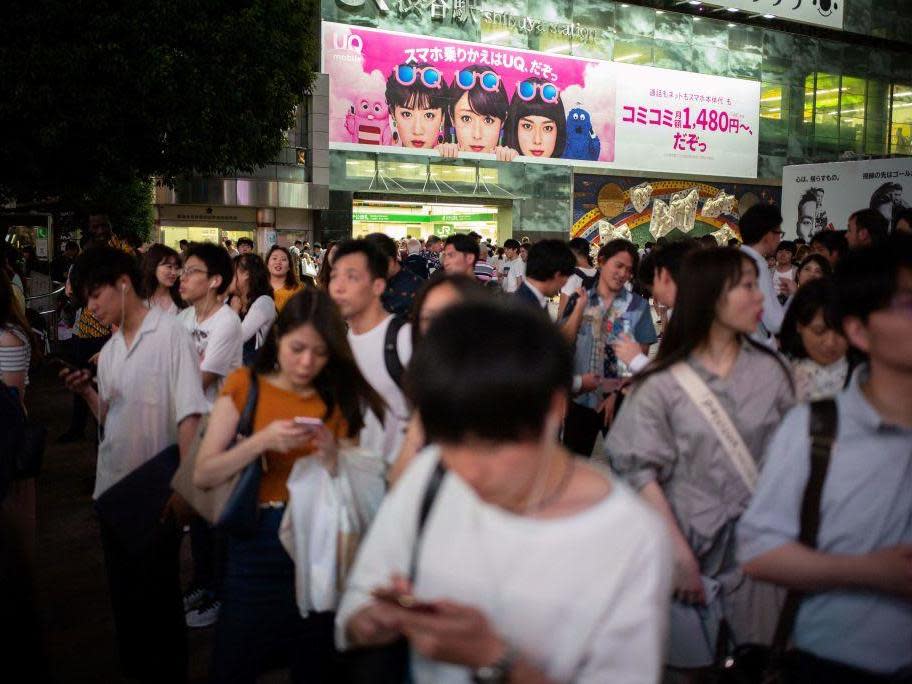 Officials in Japan say increased mobile phone use while walking is causing a rise in accidents: AFP via Getty Images