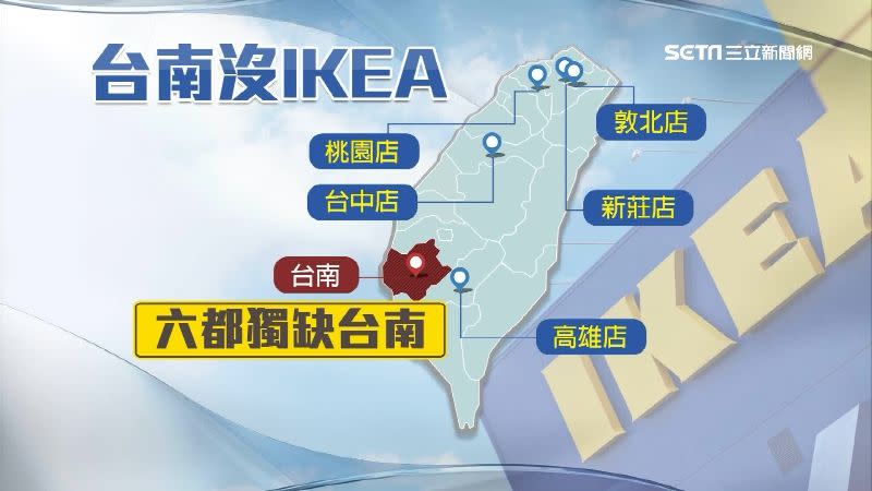 六都裡面唯獨只有台南沒IKEA，也難怪台南人崩潰苦求IKEA進駐。