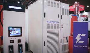 Electric Era’s New EV Fast Charging PowerNode™ Platform Integrated with a Charging Station at the recent NACS Conference