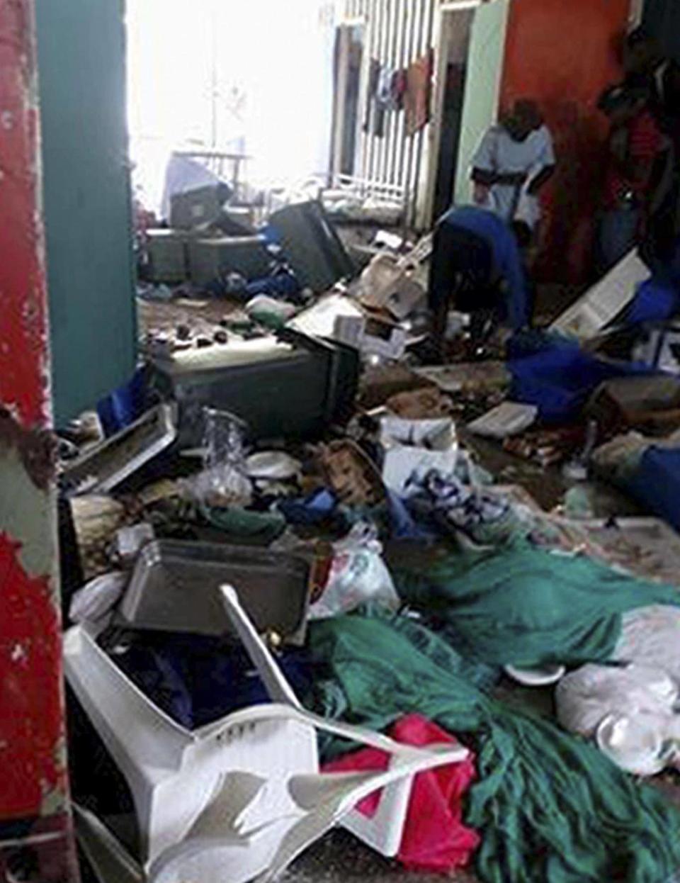 Image purportedly shows the ransacked immigration camp on Manus Island, Papua New Guinea, on Thursday (Refugee Action Coalition)