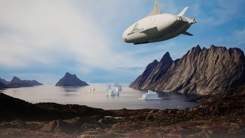 Airship Airlander 10 over the Arctic Circle.