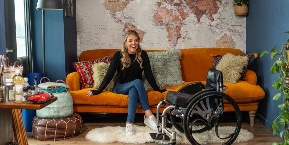 disability advocate and tv presenter, sophie morgan, in her accessible london home