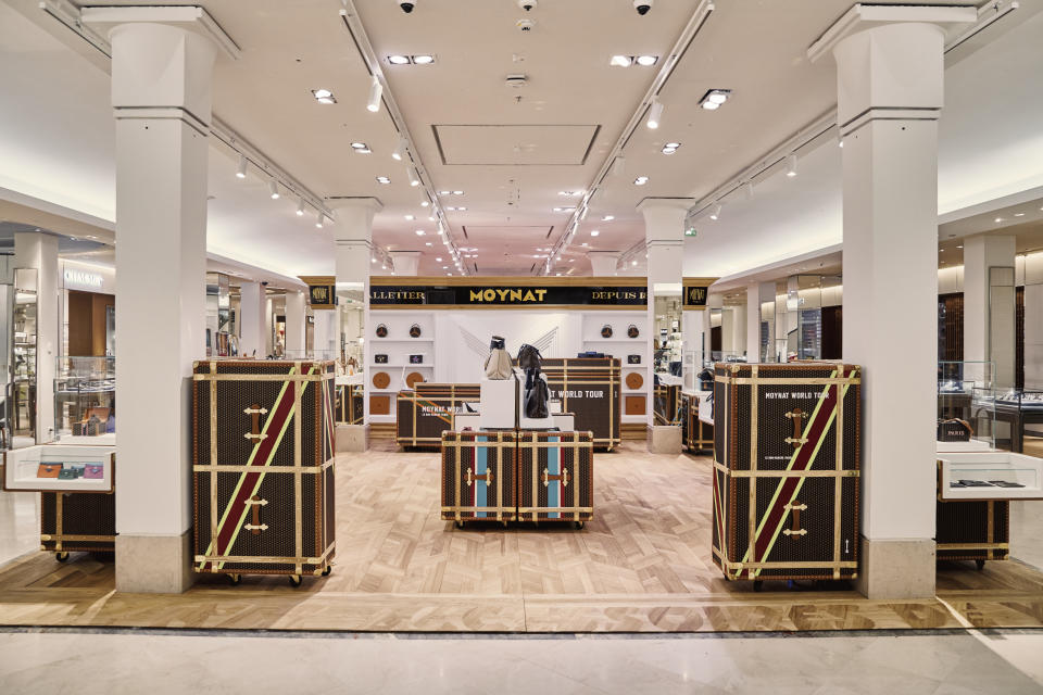 The Moynat World Tour pop-up at Le Bon Marché in Paris.