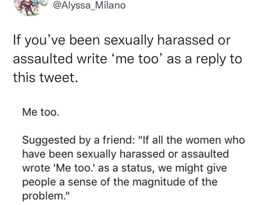 'Me Too' tweet from Alyssa Milano