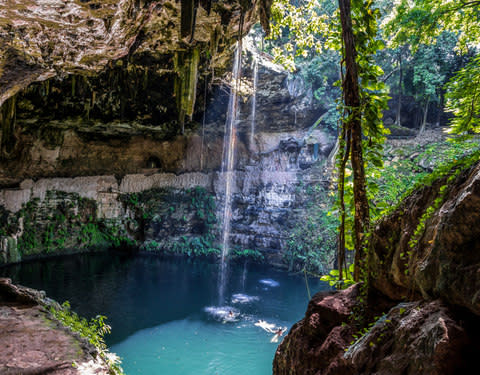 Cenotes in the Yucatan Peninsula of Mexico - Credit: AP