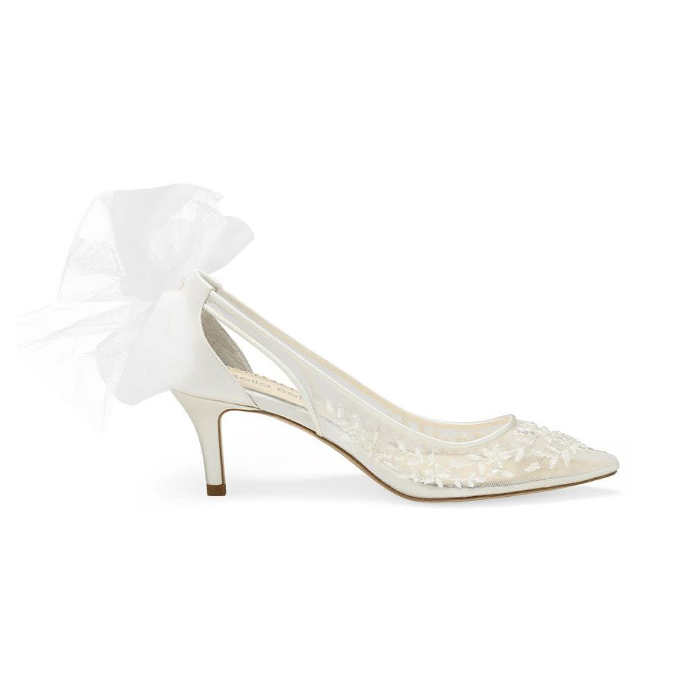 <p><a href="https://go.redirectingat.com?id=74968X1596630&url=https%3A%2F%2Fwww.bellabelleshoes.com%2Fcollections%2Fcomfortable-wedding-shoes%2Fproducts%2Festher-floral-beaded-lace-wedding-kitten-heel-with-tulle-bow-esther-ivory&sref=https%3A%2F%2Fwww.elle.com%2Ffashion%2Fshopping%2Fg39980280%2Fcomfortable-wedding-shoes%2F" rel="nofollow noopener" target="_blank" data-ylk="slk:Shop Now;elm:context_link;itc:0;sec:content-canvas" class="link rapid-noclick-resp">Shop Now</a></p><p>Esther Mesh Lace Beaded Kitten Heels</p><p>bellabelleshoes.com</p><p>$375.00</p>