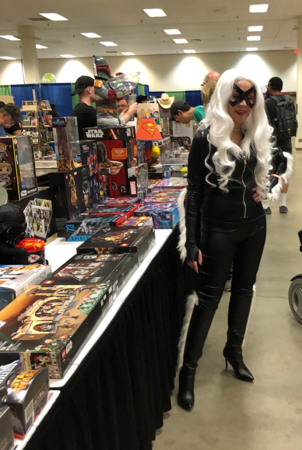 Kylie Mathis nail the Black Cat character in Spiderman at the 2023 AMA-CON in Amarillo.