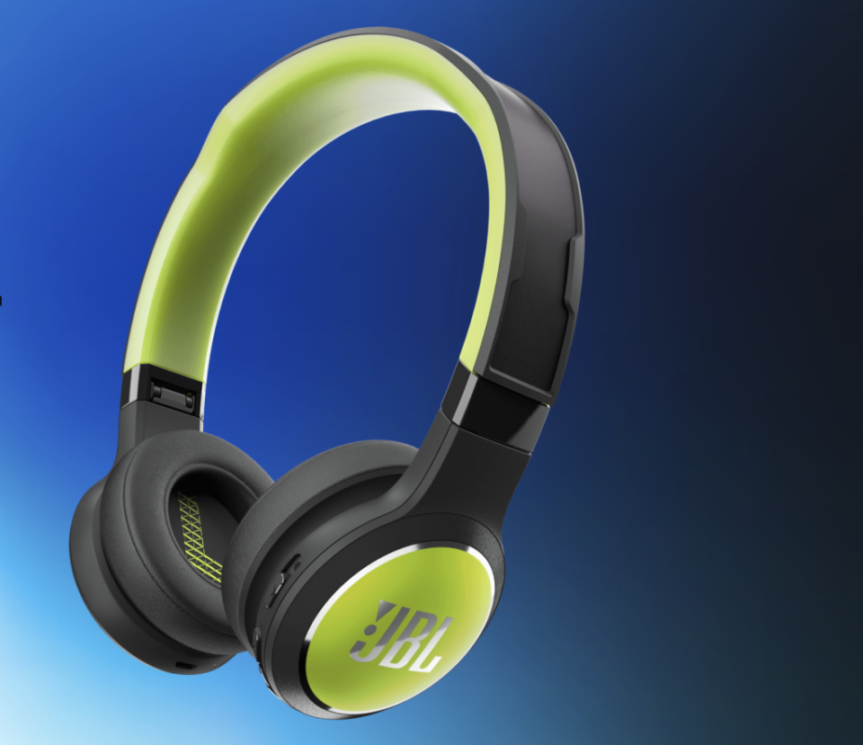 The headphones draw power from either solar or electric light (JBL) 