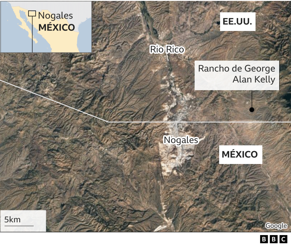 Mapa de la frontera EEUU México