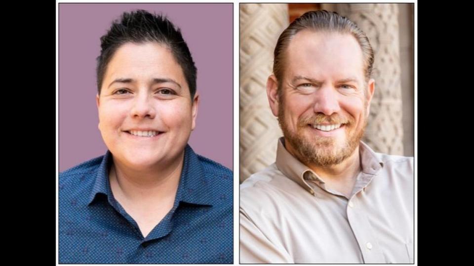 Candidates for the District 5 seat on the Fresno County Board of Supervisors in the March 5, 2024, primary are Jennifer Cruz, left, and incumbent Supervisor Nathan Magsig. Photos from candidates' campaign websites