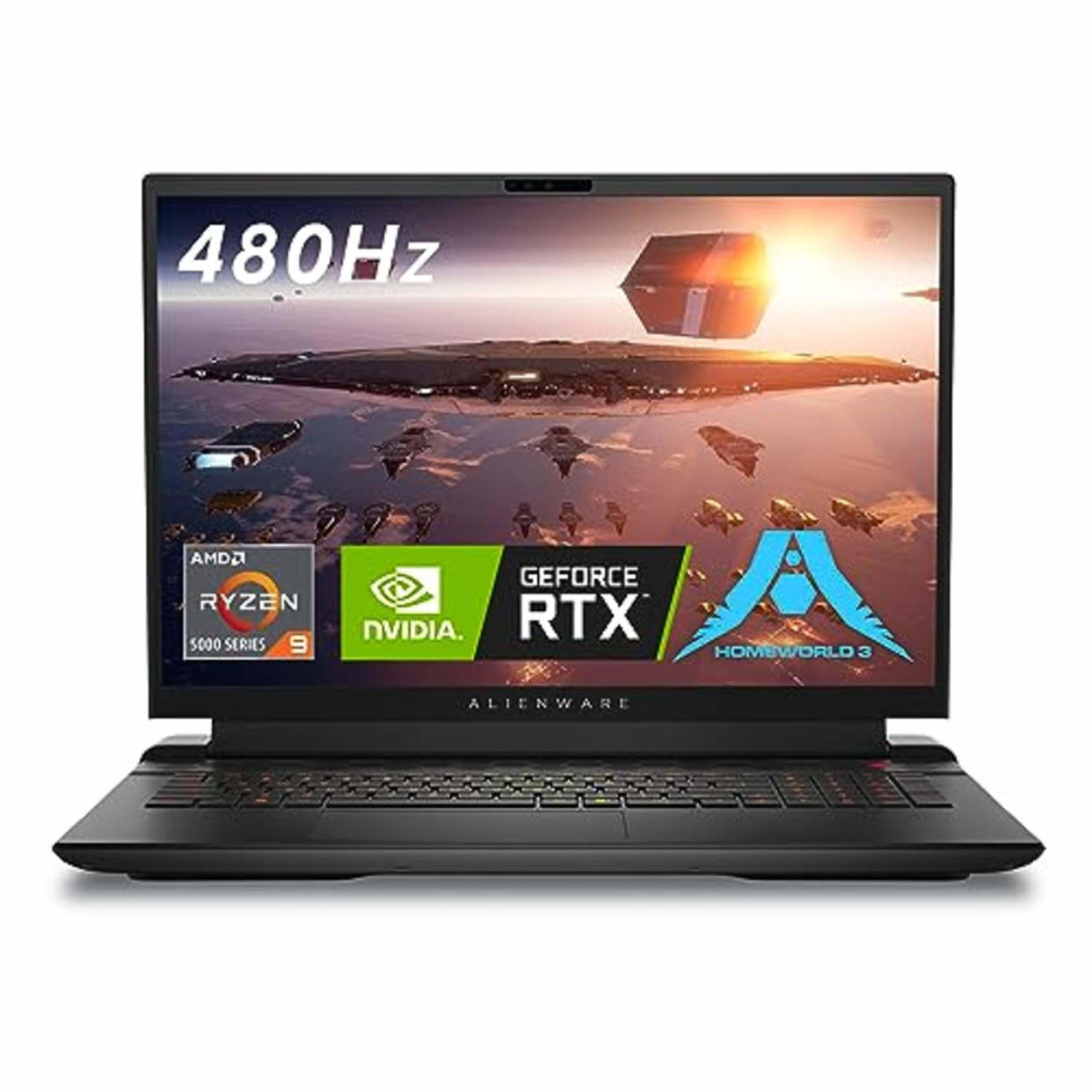 Alienware m18 AMD Gaming Laptop - 18-inch FHD+ (1920 x 1200) 480Hz 3ms Display, AMD Ryzen 9-7845HX, 32GB DDR5 RAM, 1TB SSD, NVIDIA GeForce RTX 4080 GDDR6, 1-Year Premium Support - Dark Metallic Moon (AMAZON)