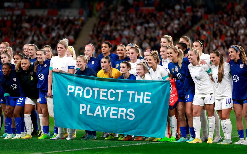 Protect the Players banner - Action Images via Reuters