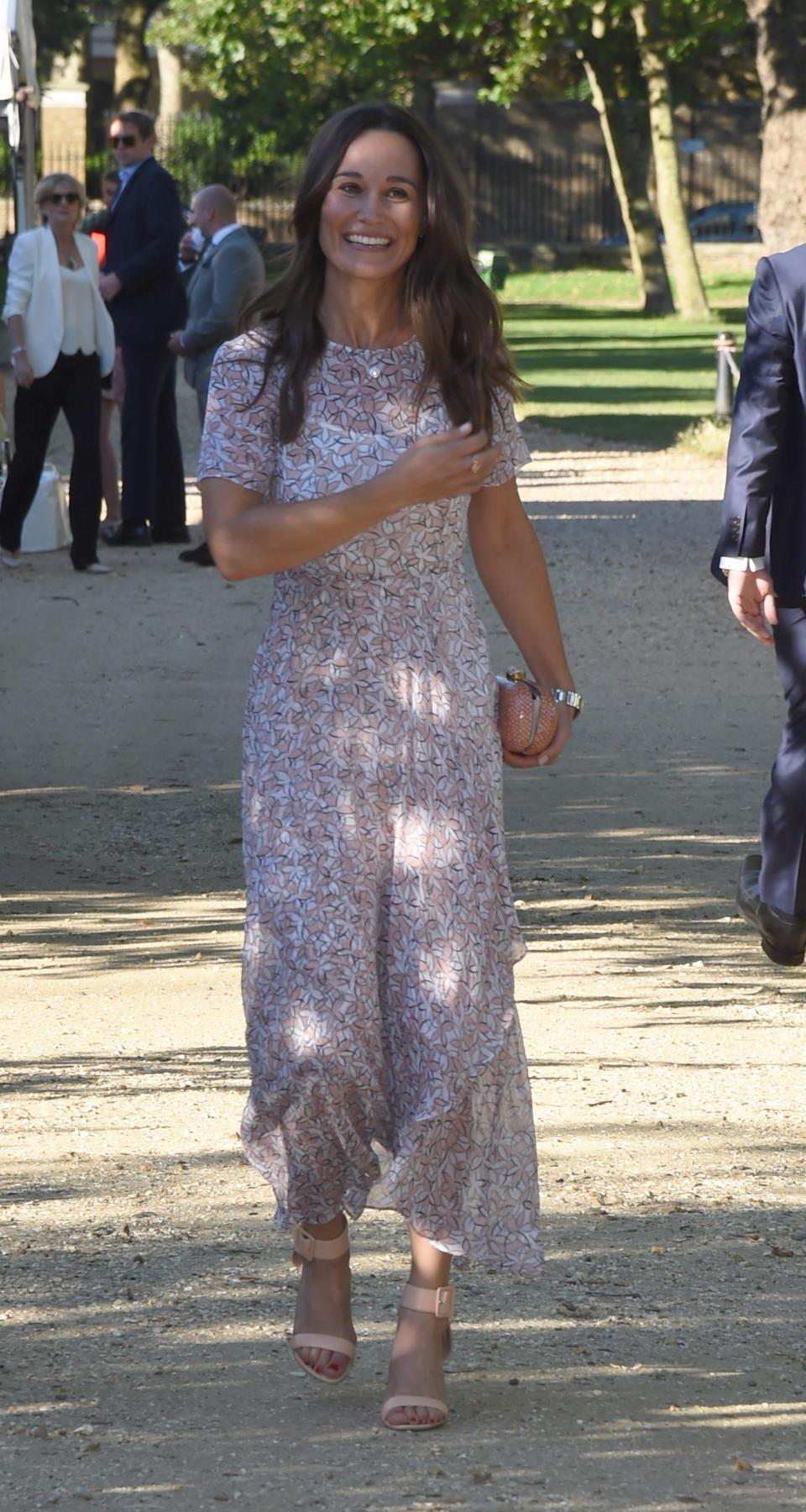 <p>Pippa's summer party style? A maxi dress from British high-street brand L.K. Bennett. (It's a favourite with her sister Kate, too).</p>