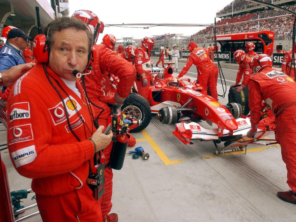 Jean Todt looks on at Ferrari.