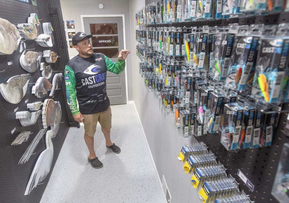 Rick Provence III, owner of Cast Cray Outdoors in Sebring, talks about some of the popular artificial fishing lures they manufacture and sell.