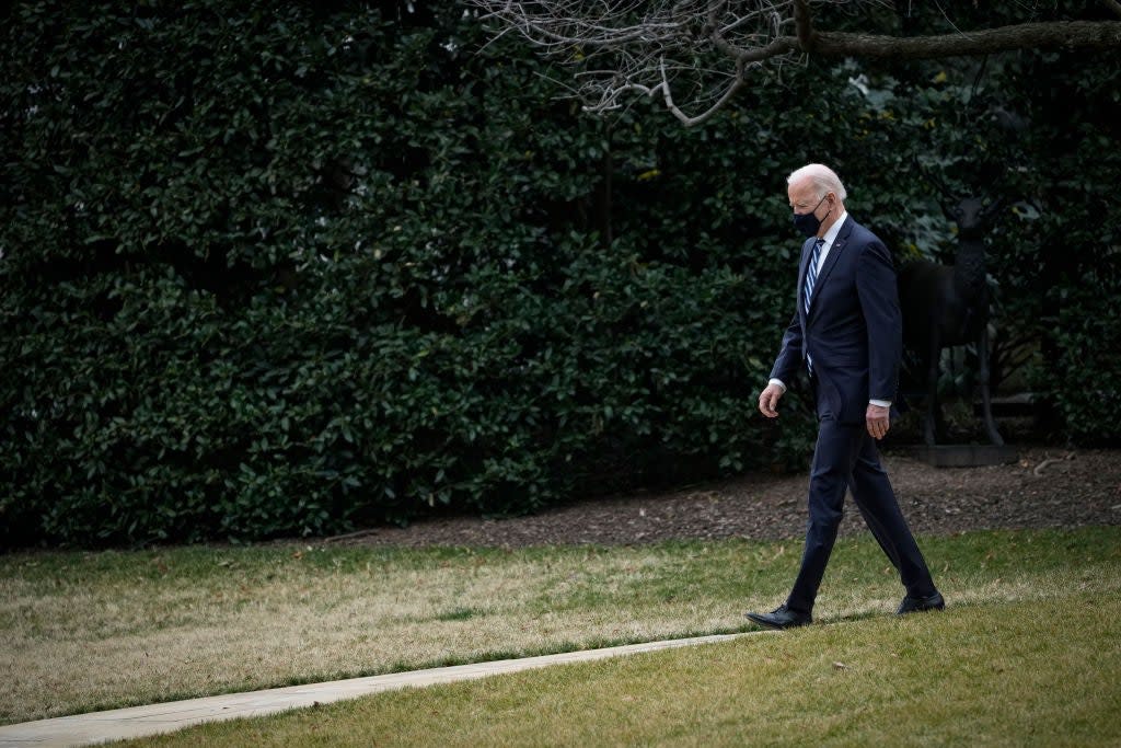 Joe Biden will hold his first official press conference on 25 March. (Getty Images)