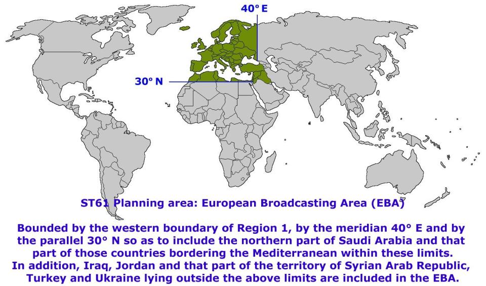 La ZER telle qu'elle fut définie par l'Union internationale des télécommunications en 1961 (Photo : DR/ITU)