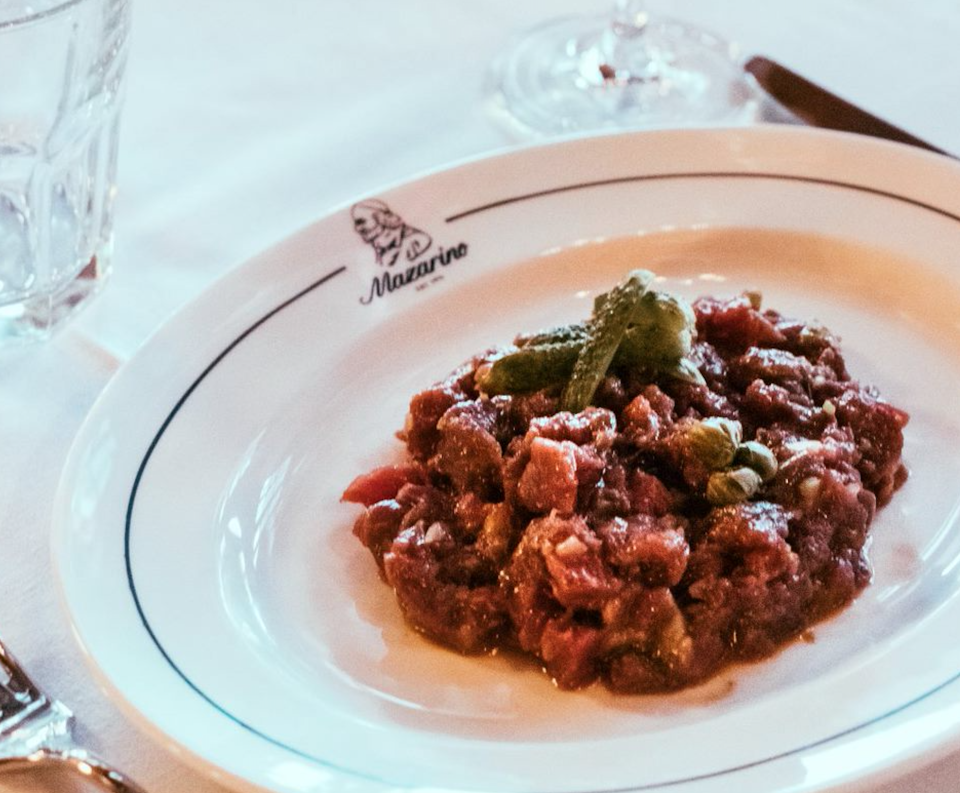 El 'steak tartar' de Mazarino. Foto: Restaurante Mazarino