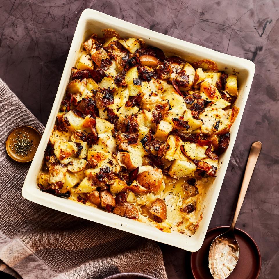 Cheesy Potato and Pancetta Bake Recipe