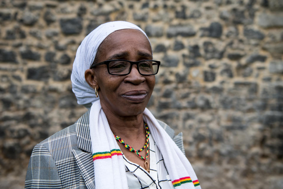 LONDON, ENGLAND - MAY 01: Paulette Wilson, 62, (moved to Britain in 1968 from Jamaica) poses for a photograph on College Green after members of the Windrush generation and their families attend a meeting with MPs at the House of Commons on May 1, 2018 in London, England. Residents from the Caribbean and African Commonwealth countries first arrived on the HMT Empire Windrush from June 1948 until the 1970s. Recently many from the Windrush Generation have been asked to leave the UK or denied healthcare as they have no official documentation. The British Home Secretary, Amber Rudd, resigned over the matter when it transpired she had 'inadvertently misled' parliament on the Home Office's policy on enforced returns.  (Photo by Chris J Ratcliffe/Getty Images)