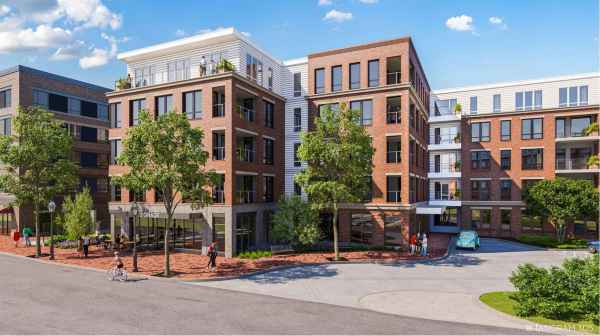 Developers are planning to build 48 market-rate residential units in a new 5-story buuilding at 53 Green Street in Portsmouth near the North Mill Pond