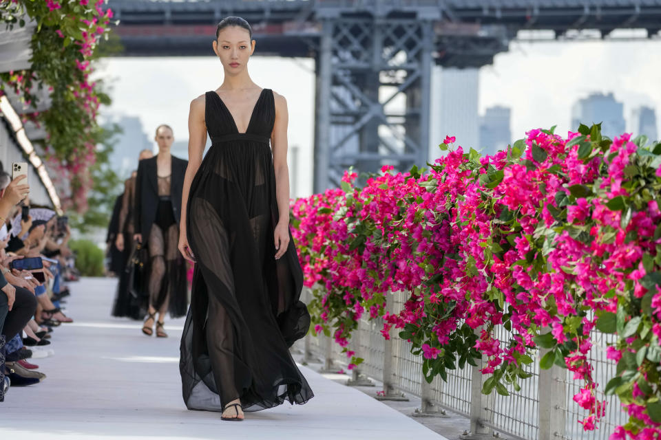 The Michael Kors collection is modeled during Fashion Week, Monday, Sept. 11, 2023, in New York. (AP Photo/Mary Altaffer)